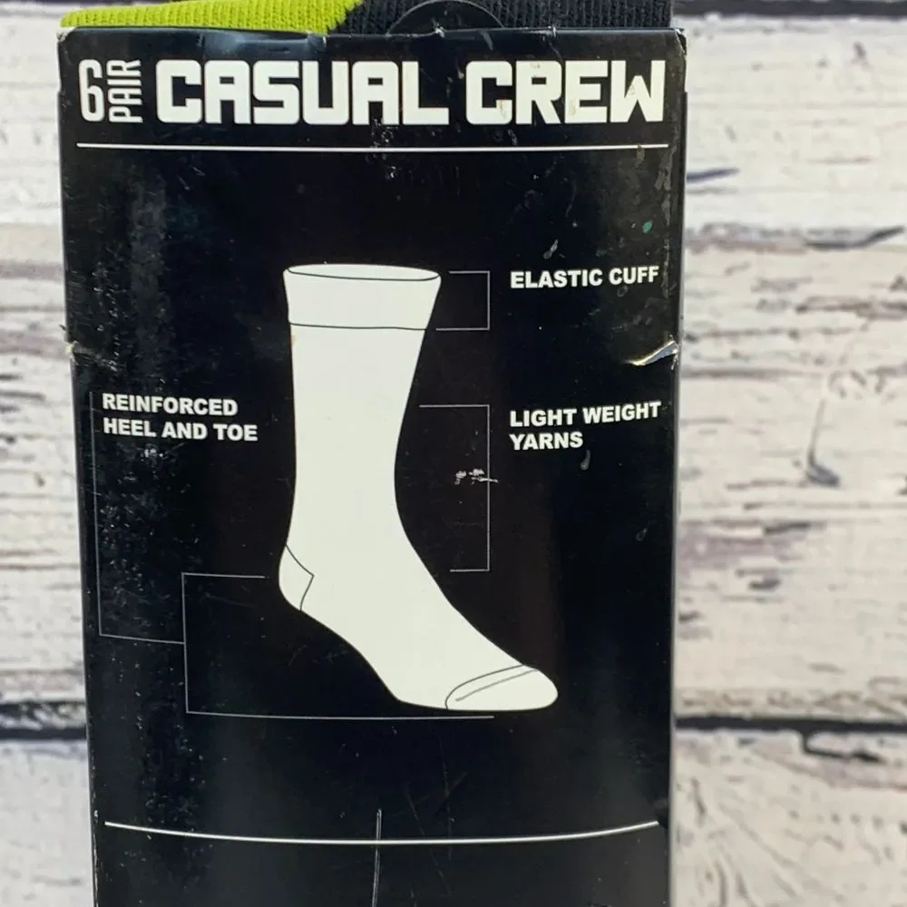 Disney Nightmare Before Christmas Socks 6-Pack Casual Crew [Shoe Size 8-12] NEW‎